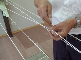 くびっているところ